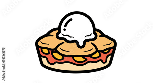 Delicious dessert with ice cream a sweet treat for enjoyment tasty food.