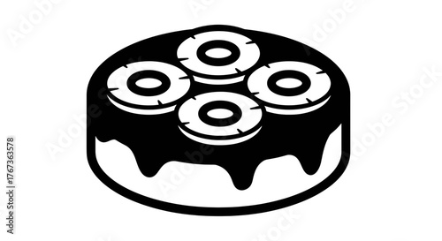 Delicious dessert with pineapple slices on top perfect for any occasion sweet treat.