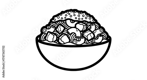 Delicious Macaroni and Cheese in a Bowl a Comfort Food Classic.