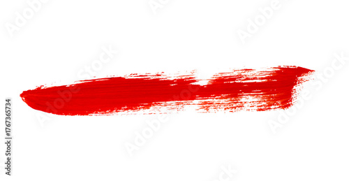Grunge red strike underline elements. Hand drawn red pencil line and stroke. Line marker underline with a red marker.