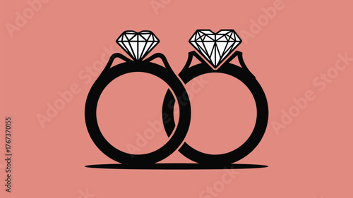 Elegant diamond wedding rings symbolize eternal love and commitment, perfect for proposals, anniversaries, and romantic celebrations