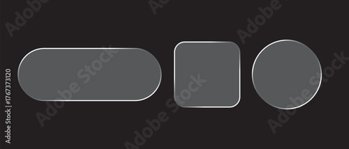Blank black background vector illustration of a light switch button icon for web design and technology illustration