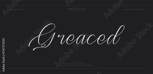 Elegant Font Uppercase Lowercase and Number. wedding font, Classic Lettering Minimal Fashion Designs. Typography modern serif fonts regular decorative vintage concept. vector illustration