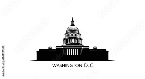 Silhouette of the United States Capitol Building in Washington D.C