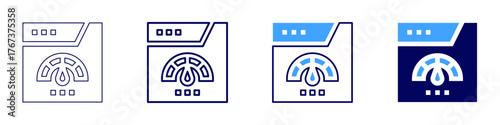 Measure demand icon in 4 different styles. Thin Line, Line, Bold Line, Duotone. Duotone style. Editable stroke