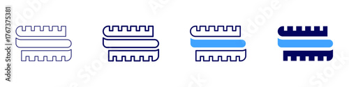 Measure effect icon in 4 different styles. Thin Line, Line, Bold Line, Duotone. Duotone style. Editable stroke