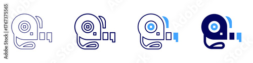 Measure humidity icon in 4 different styles. Thin Line, Line, Bold Line, Duotone. Duotone style. Editable stroke