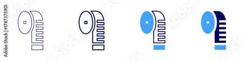 Measure level icon in 4 different styles. Thin Line, Line, Bold Line, Duotone. Duotone style. Editable stroke