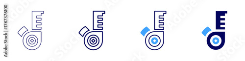 Measure reliability icon in 4 different styles. Thin Line, Line, Bold Line, Duotone. Duotone style. Editable stroke