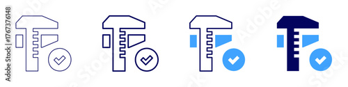 Measure revenue icon in 4 different styles. Thin Line, Line, Bold Line, Duotone. Duotone style. Editable stroke