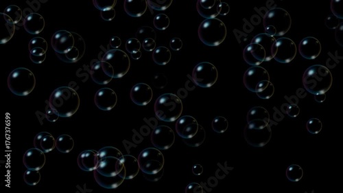 Wallpaper Mural Abstract Iridescent Bubbles Floating Background Loop Torontodigital.ca