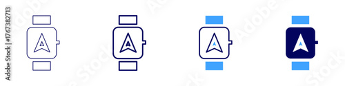 Campus navigation icon in 4 different styles. Thin Line, Line, Bold Line, Duotone. Duotone style. Editable stroke