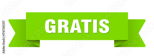 gratis ribbon isolated on transparent background. gratis ribbon