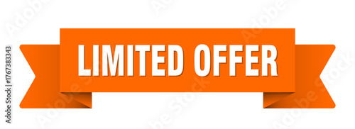 limited offer ribbon isolated on transparent background. limited offer ribbon
