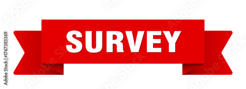 survey ribbon isolated on transparent background. survey ribbon