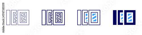 Refurbished furniture icon in 4 different styles. Thin Line, Line, Bold Line, Duotone. Duotone style. Editable stroke