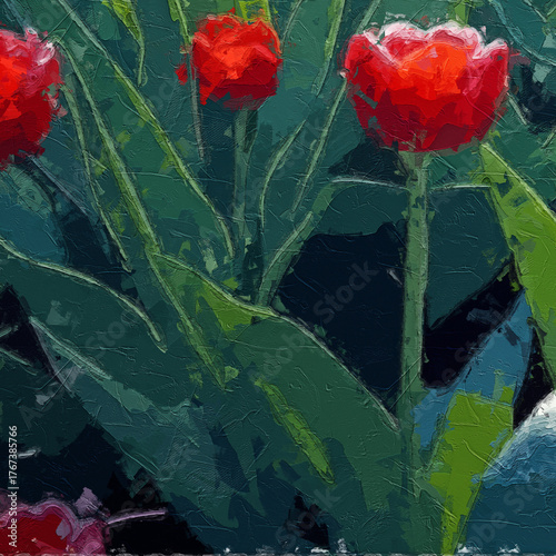 Photography Various oil paintings, flowers, pigeons, tulips, lakes, forests, cats, dogs, mus