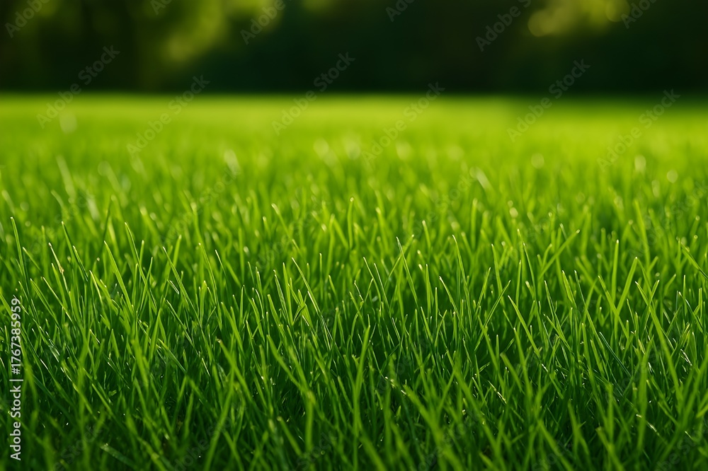 Fototapeta premium green grass in the morning