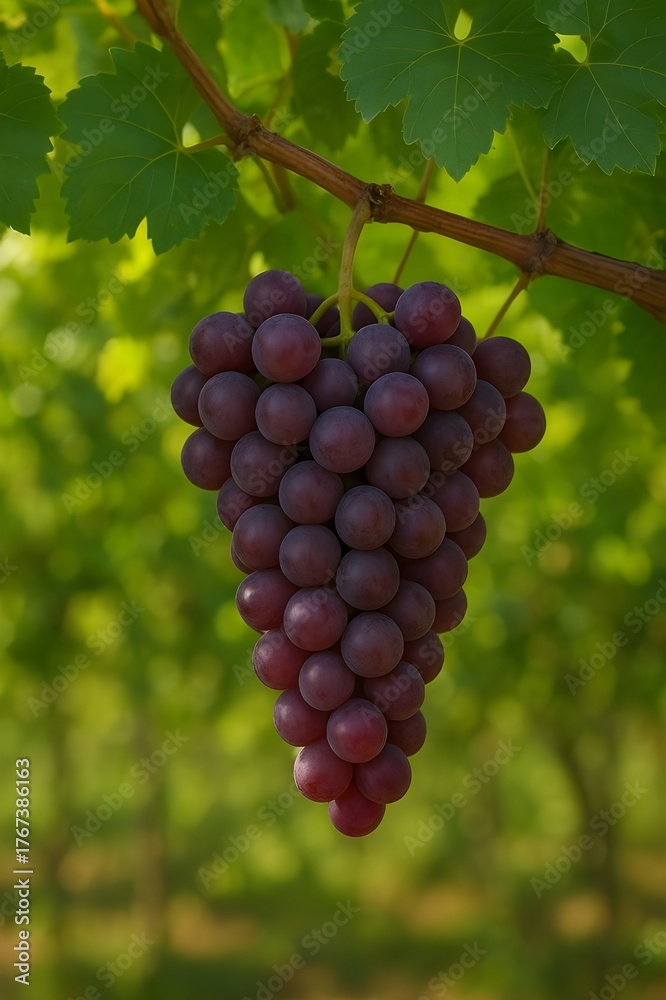 Fototapeta premium red grapes on vine