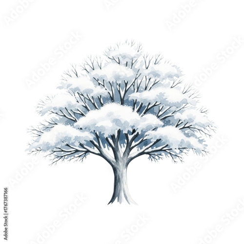 winter tree vector