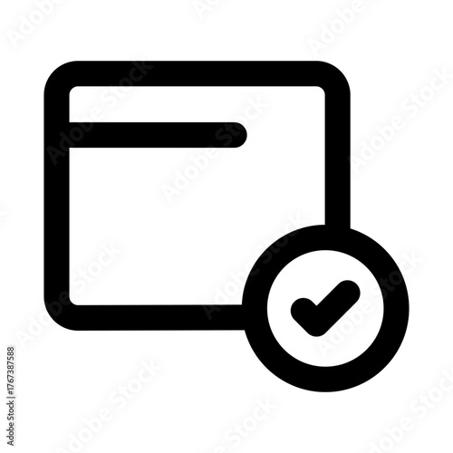 Approved icon showing confirmation, verification, and accepted status concept