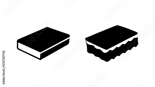 Two simple objects a solid rectangular block and a textured rectangular block