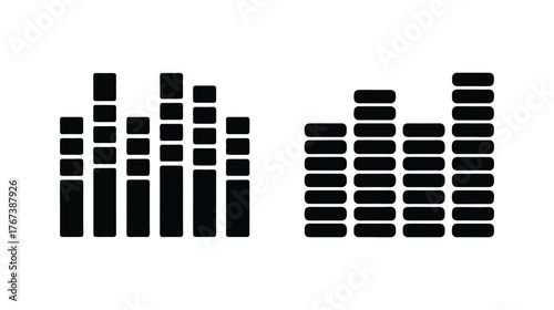 Visualizing audio equalizer bars with dynamic sound level representation