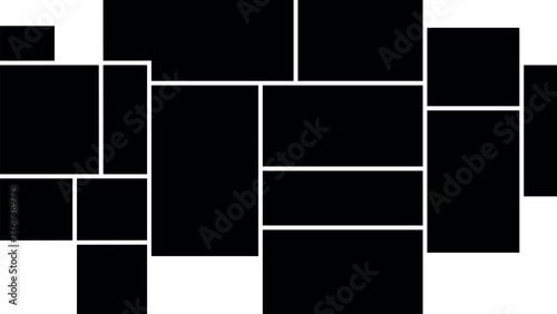 Set of photo frame design templates. Family photo album background texture. EPS10.