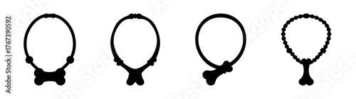 Collection of stylized bone pendants on necklaces simple primitive jewelry designs for craft projects apparel