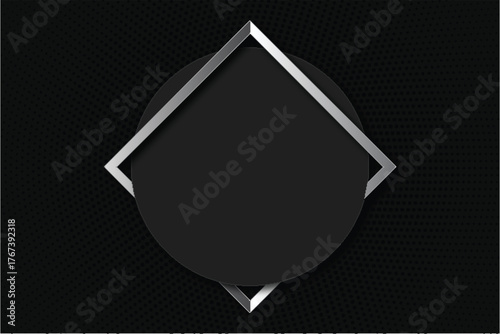 Elegant realistic silver decorative border design with a classic feel