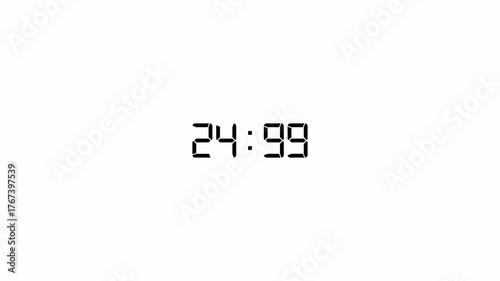 30 second countdown timer animation on a transparent background, countdown timer from 30 seconds to 0 seconds thirty seconds countdown timer with alpha channel in 4k .