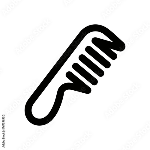 Comb line icon vector illustration for hair salon and grooming