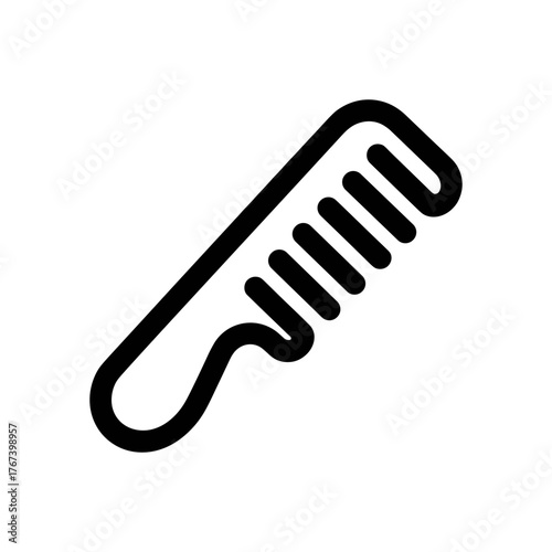 Comb icon vector graphic symbol for hair salon and beauty care