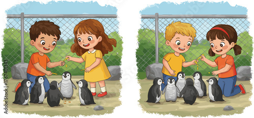 PrintCreepy zombie man, undead woman, and zombie polar bear on icy ground, horror fantasy artwork, spooky Halloween illustration, detailed scary cartoon design