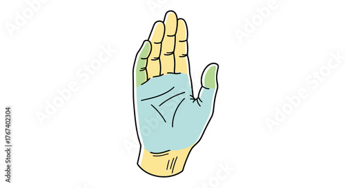 Guru Nanak Dev Ji Blessing Hand Gesture Vector
