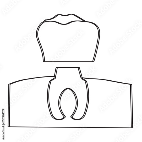 Dental Implant line icon