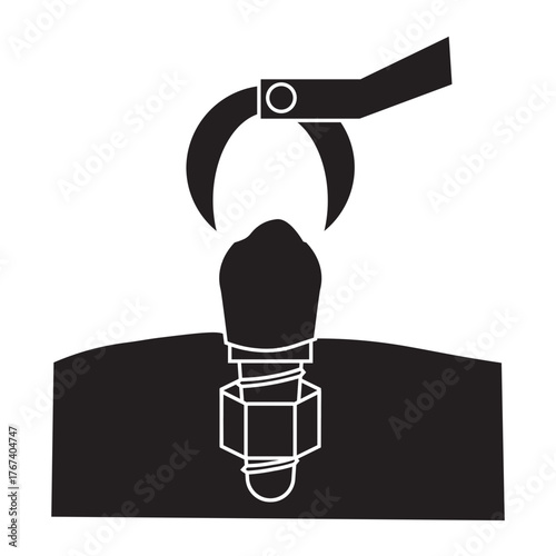 Canine Tooth Implant Installation glyph icon