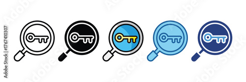 Keyword Research  Icon Element For Design