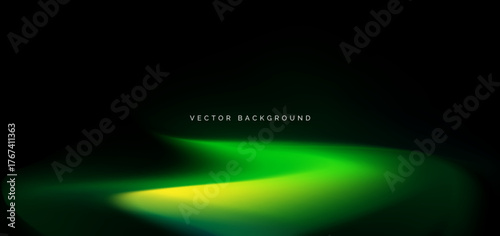 Abstract modern green gradient on dark background. You use can banner, brochre, presentation.