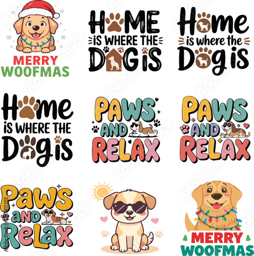 Funny dog tshirt combo design.