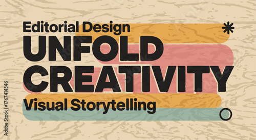 Bold typographic design celebrating editorial creativity and visual storytelling