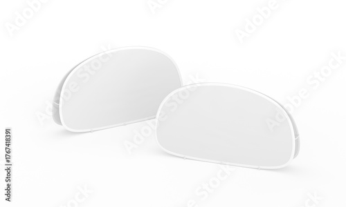 Two pop-up banners isolated mockup angled view