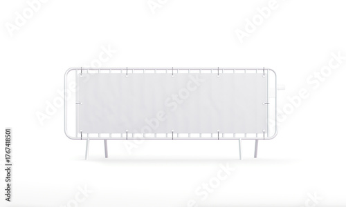 Barrier banner isolated mockup front view