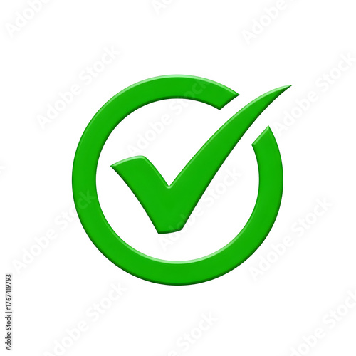 Free Download Green check mark symbol in circle isolated on transparent background - GFXLoad