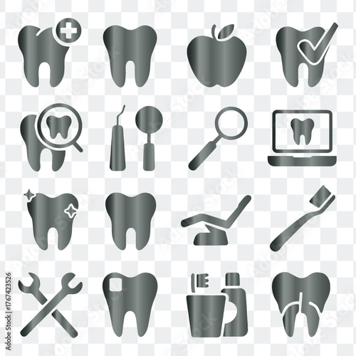 Comprehensive Medical and Dental Healthcare Icons in Vector Format
