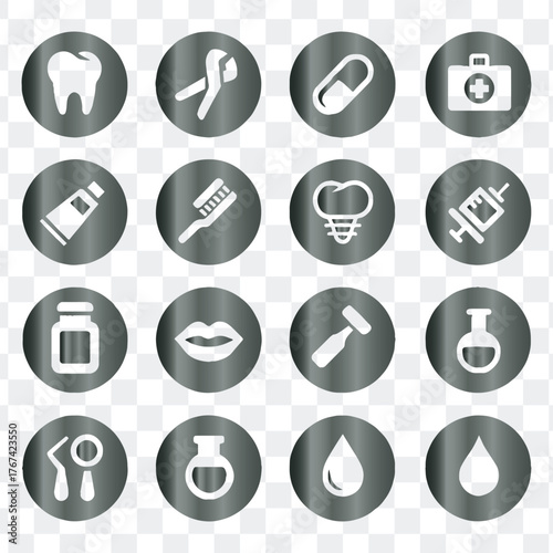 Comprehensive Medical and Dental Healthcare Icons in Vector Format