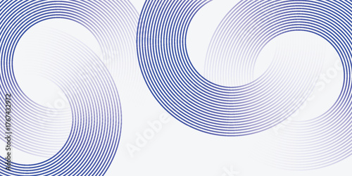 Minimal circular wave background with red and blue concentric lines