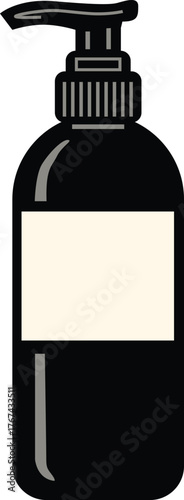 Black pump dispenser bottle for pet shampoo
