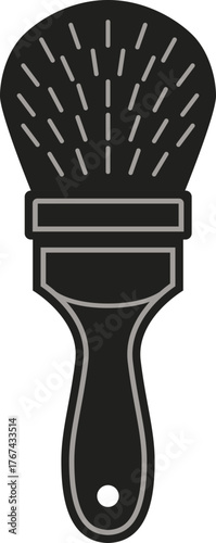 Shaving style grooming brush silhouette