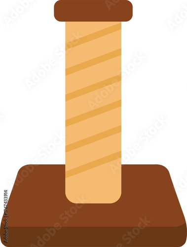 Upright cat scratching post with base